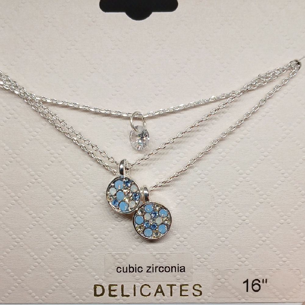 Delicates Silver Cubic Zirconia Necklace